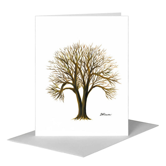 Seasons Tree Twin, Greeting Card (#7553A) A2 Card Front, www.printedcanvas.com