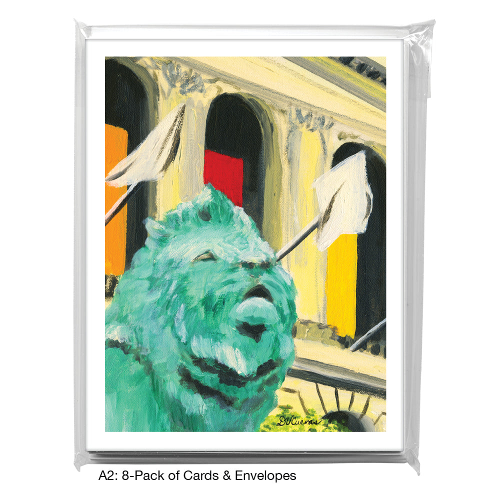 Lion, Chicago, Greeting Card (7367A), A2 8-Pack, printedcanvas.com
