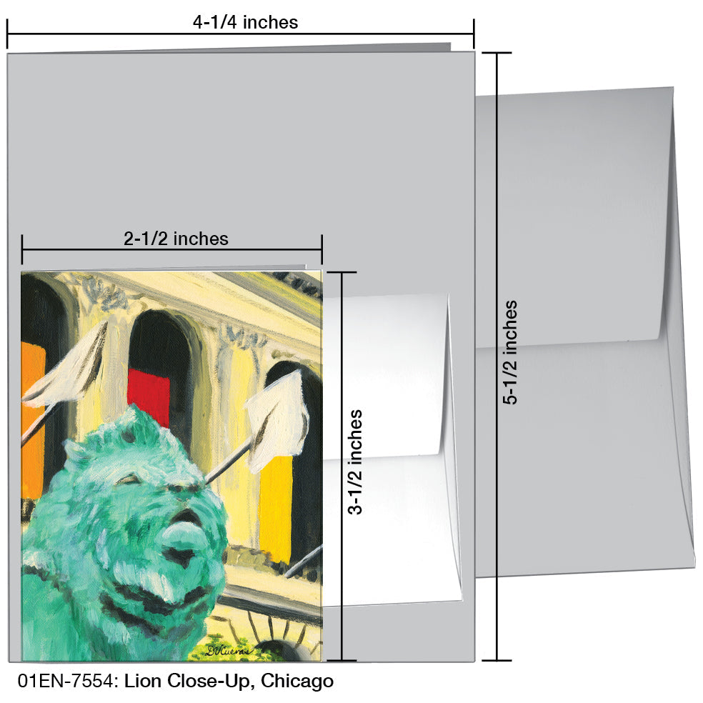 Lion, Chicago, Greeting Card (7367A), Enclosure, printedcanvas.com
