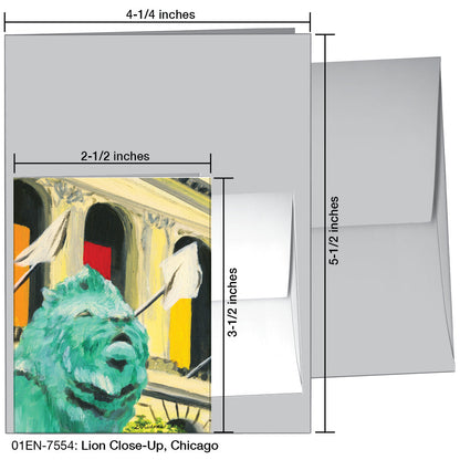 Lion, Chicago, Greeting Card (7367A), Enclosure, printedcanvas.com
