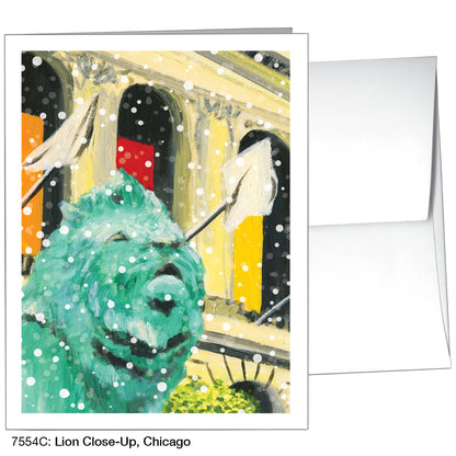 Lion Close-Up, Chicago, Greeting Card (7554C)