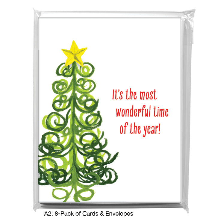 Twirly Tree, Greeting Card (7561A), 8-Pack, www.printedcanvas.com