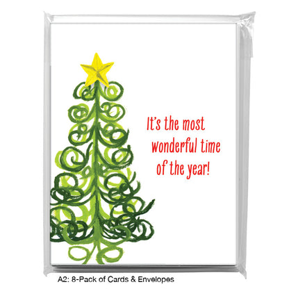 Twirly Tree, Greeting Card (7561A), 8-Pack, www.printedcanvas.com