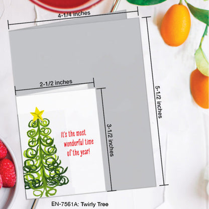Twirly Tree, Greeting Card (7561A), Enclosure Card, www.printedcanvas.com
