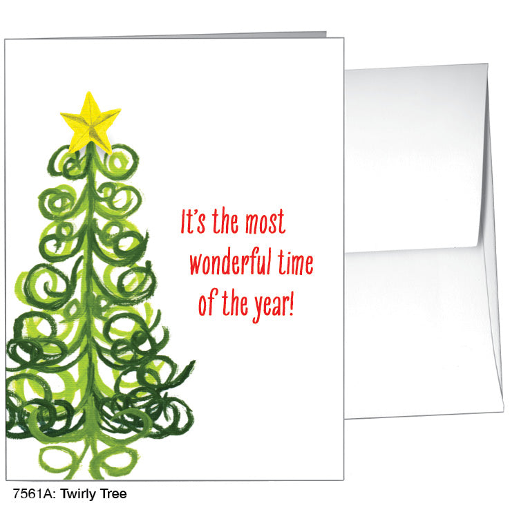 Twirly Tree, Greeting Card (7561A), A2 Card, www.printedcanvas.com