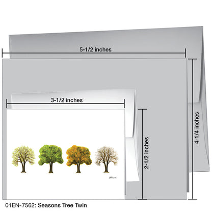 Seasons Tree Twin, Greeting Card (7562), Enclosure, printedcanvas.com