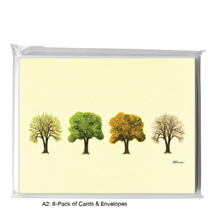 Seasons Tree Twin, Greeting Card (7562A), 8-Pack, www.printedcanvas.com