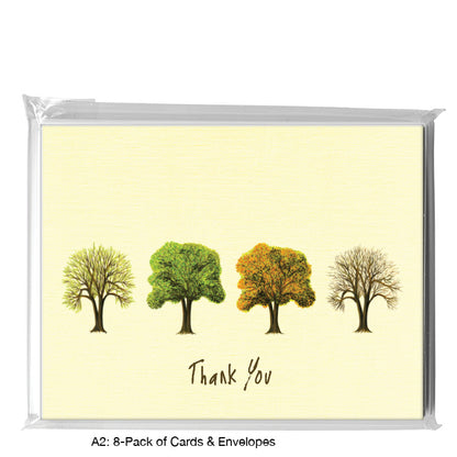 Seasons Tree Twin, Greeting Card (7562E), 8-Pack, www.printedcanvas.com