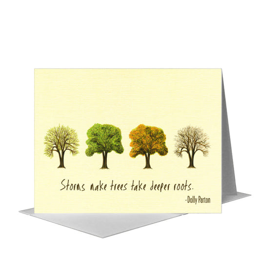 Seasons Tree Twin, Greeting Card (#7562F) A2 Card Front, www.printedcanvas.com