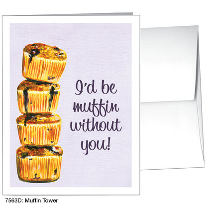 Muffin Tower, Greeting Card (7563D), A2, printedcanvas.com