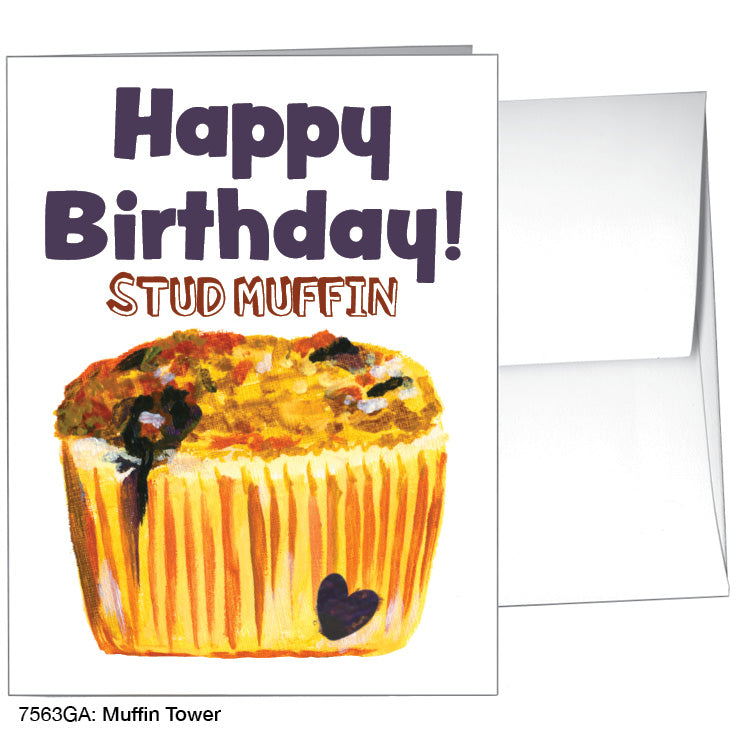 Muffin Tower, Greeting Card (7563GA), A2 Card, printedcanvas.com
