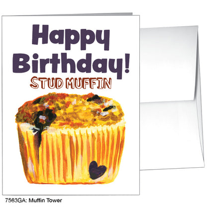 Muffin Tower, Greeting Card (7563GA), A2 Card, printedcanvas.com