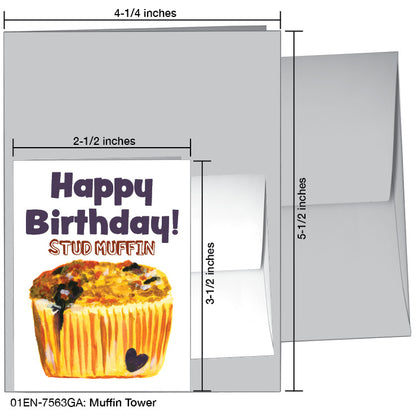 Muffin Tower, Greeting Card (7563GA), Enclosure Card, printedcanvas.com