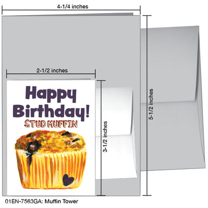 Muffin Tower, Greeting Card (7563GA), Enclosure, www.printedcanvas.com