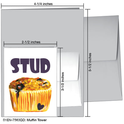 Muffin Tower, Greeting Card (7563GD), Enclosure Card, printedcanvas.com
