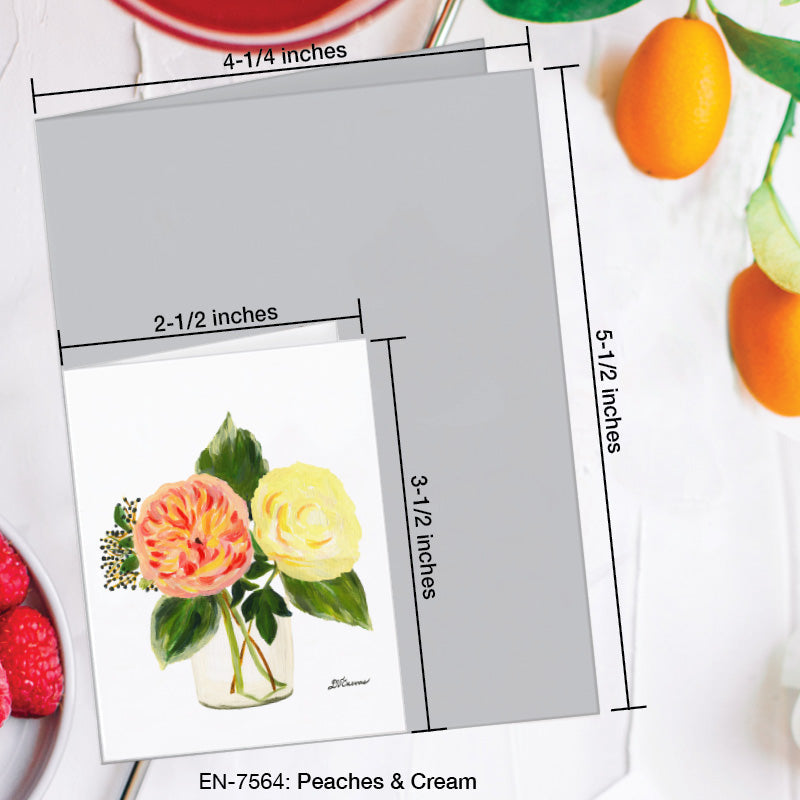 Peaches & Cream, Greeting Card (7564D), Enclosure Card, www.printedcanvas.com