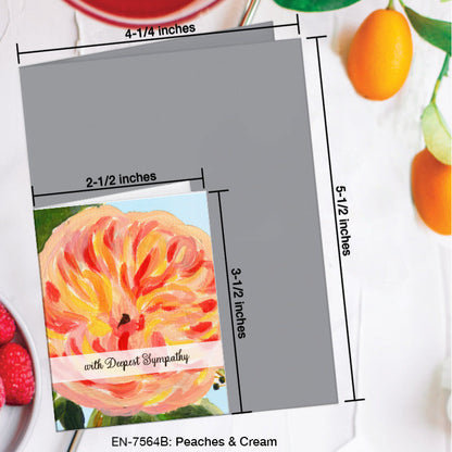 Peaches & Cream, Greeting Card (7564B), Enclosure, www.printedcanvas.com