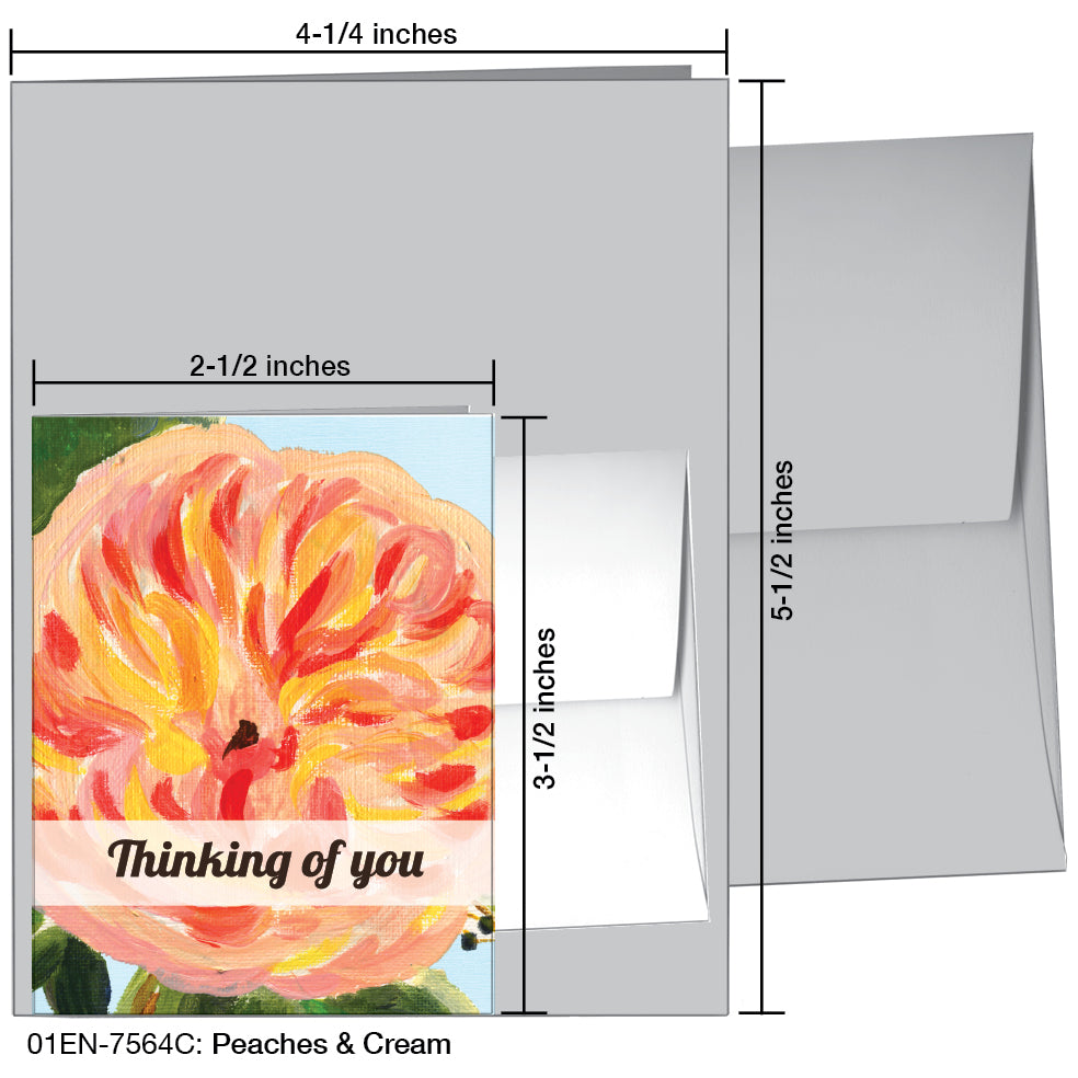 Peaches & Cream, Greeting Card (7564C), Enclosure, printedcanvas.com