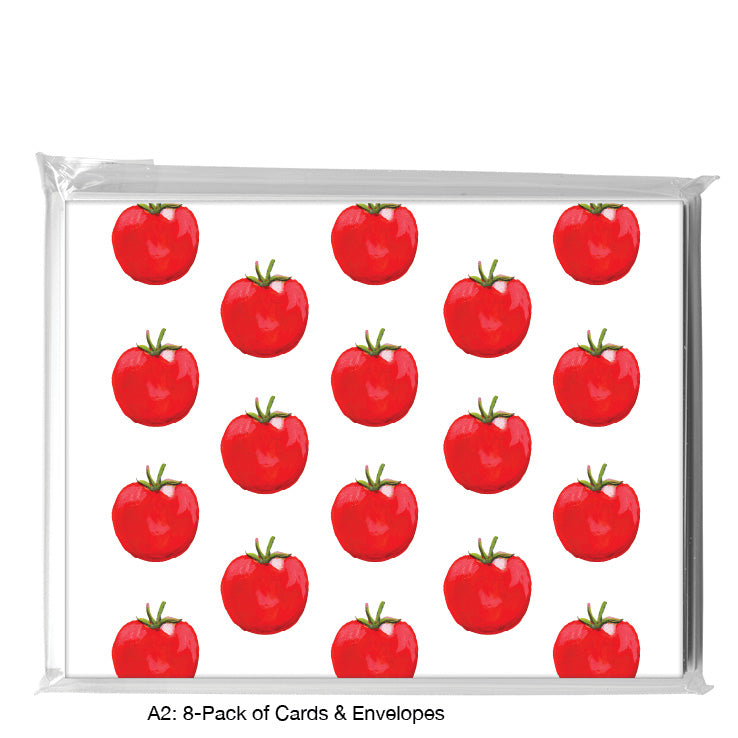 Three Tomatoes, Greeting Card (#7566A), A2 Card 8-Pack, www.printedcanvas.com