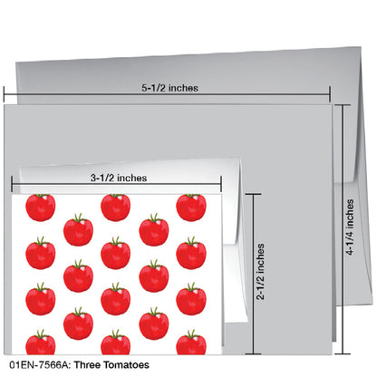 Three Tomatoes, Greeting Card (#7566A), Enclosure Card, www.printedcanvas.com