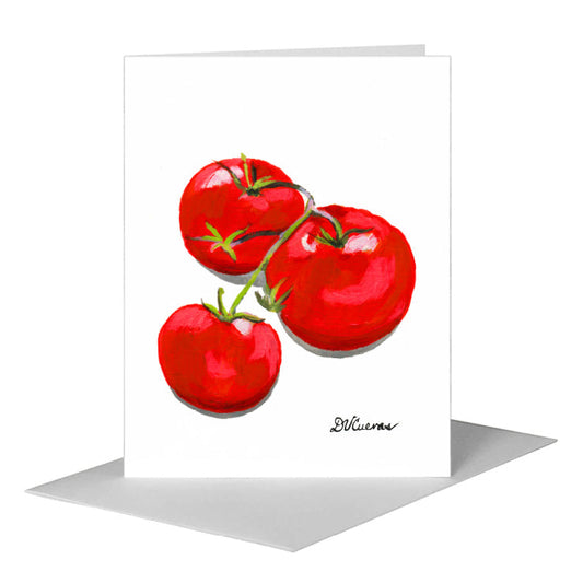 Three Tomatoes, Greeting Card (#7566C) A2 Card Front, www.printedcanvas.com