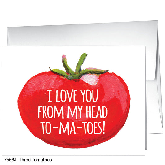 Three Tomatoes, Greeting Card (7566J), A2, printedcanvas.com