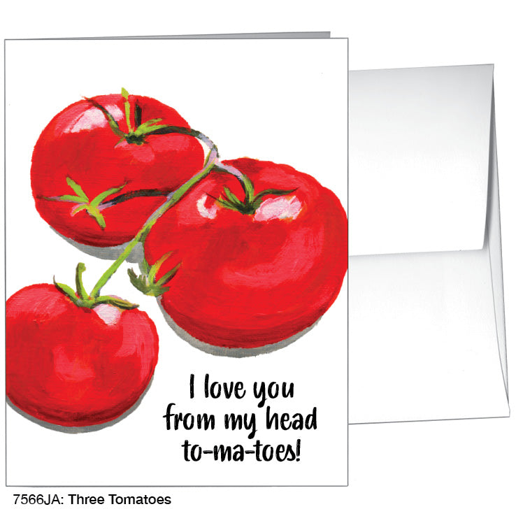 Three Tomatoes, Greeting Card (7566JA), A2 Card, printedcanvas.com