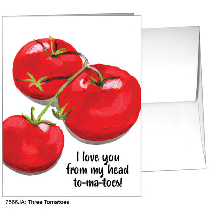 Three Tomatoes, Greeting Card (7566JA), A2 Card, printedcanvas.com