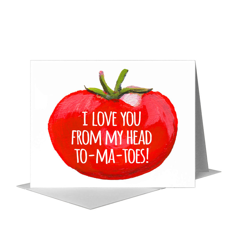 Three Tomatoes, Greeting Card (#7566J) A2 Card Front, www.printedcanvas.com