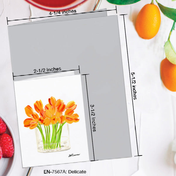 Delicate, Greeting Card (7567A), Enclosure Card, www.printedcanvas.com