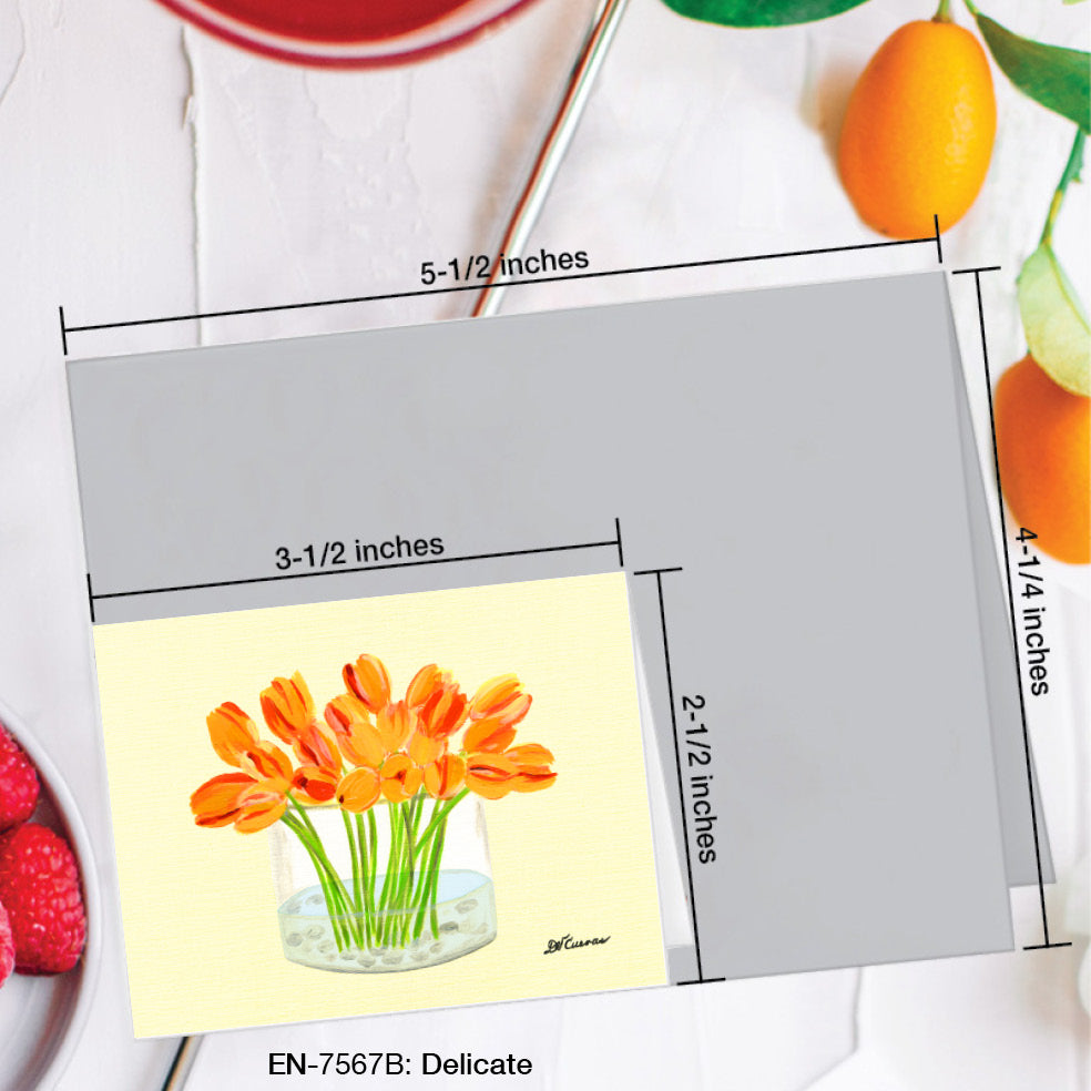Delicate, Greeting Card (7567B), Enclosure Card, www.printedcanvas.com