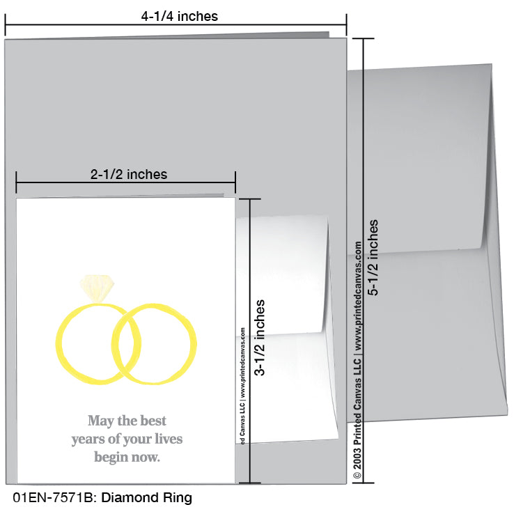 Diamond Ring, Greeting Card (#7571B)