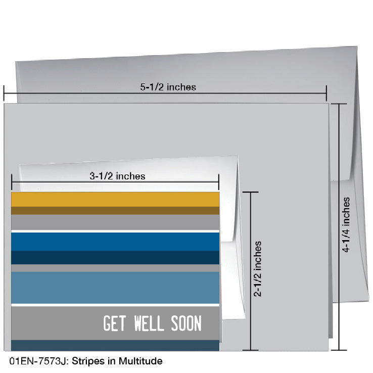 Stripes in Multitude, Greeting Card (7573J), Enclosure, www.printedcanvas.com