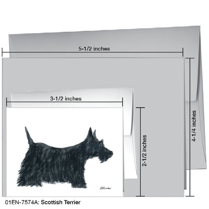 Scottish Terrier, Greeting Card (#7574A)