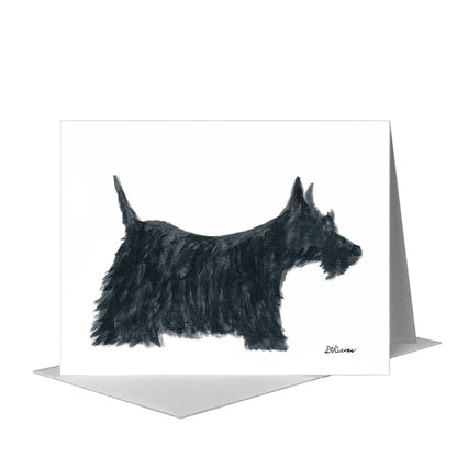 Scottish Terrier, Greeting Card (#7574A) A2 Card Front, www.printedcanvas.com