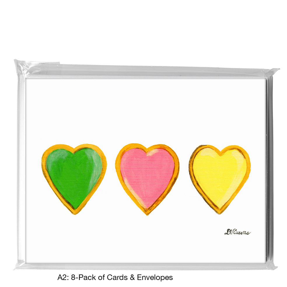 Hearts Trio Too, Greeting Card (7579), A2 8-Pack, printedcanvas.com