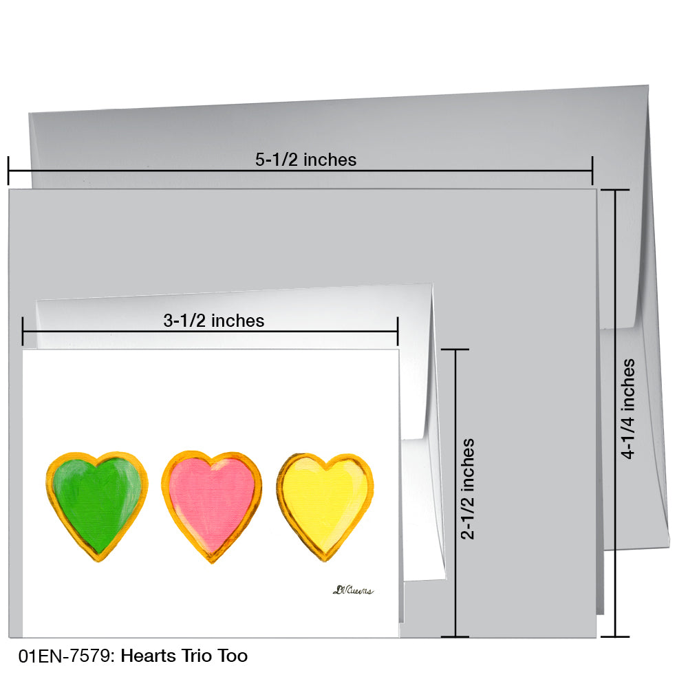 Hearts Trio Too, Greeting Card (7579), Enclosure, printedcanvas.com