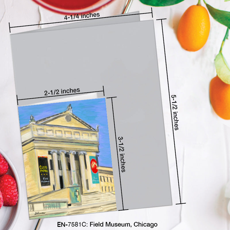 Field Museum, Chicago, Greeting Card (7581C), Enclosure Card, www.printedcanvas.com