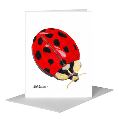 Ladybug, Greeting Card (#7583A) A2 Card Front, www.printedcanvas.com