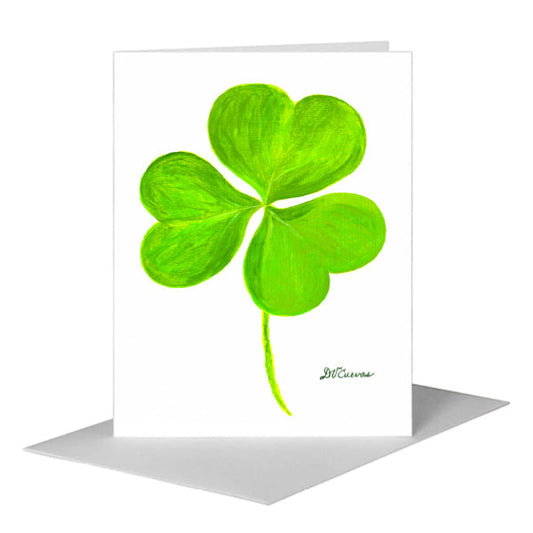 Clover 3-Leaf, Greeting Card (#7600A) A2 Card Front, www.printedcanvas.com
