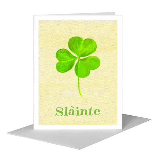 Clover 3-Leaf, Greeting Card (#7600J) A2 Card Front, www.printedcanvas.com