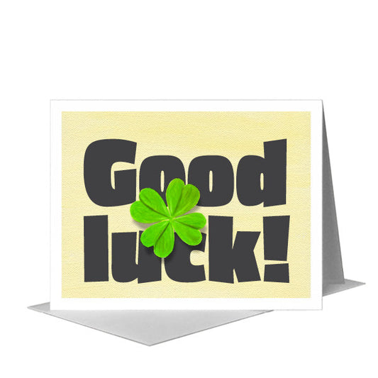 Clover 4-Leaf, Greeting Card (#7601C) A2 Card Front, www.printedcanvas.com