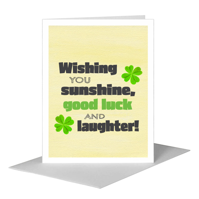 Clover 4-Leaf, Greeting Card (#7601MA), A2 Card Front, www.printedcanvas.com
