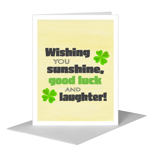 Clover 4-Leaf, Greeting Card (#7601MA) A2 Card Front, www.printedcanvas.com