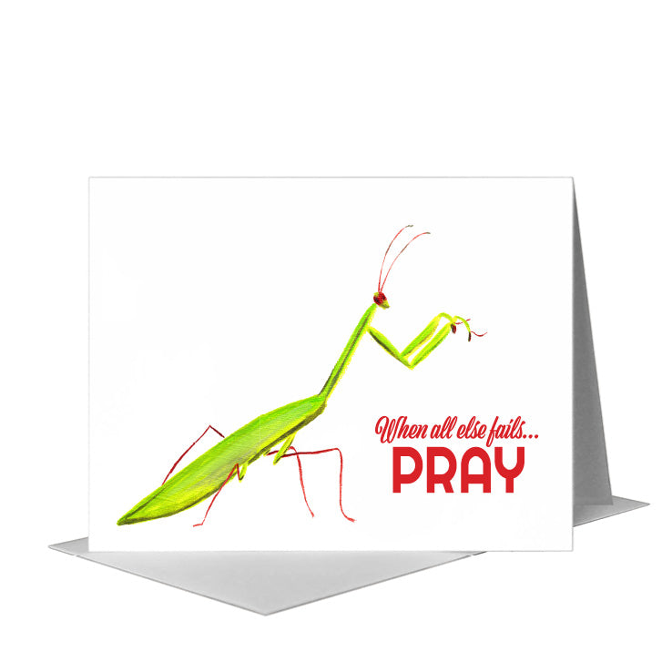 Mantis, Greeting Card (#7603B) A2 Card Front, www.printedcanvas.com
