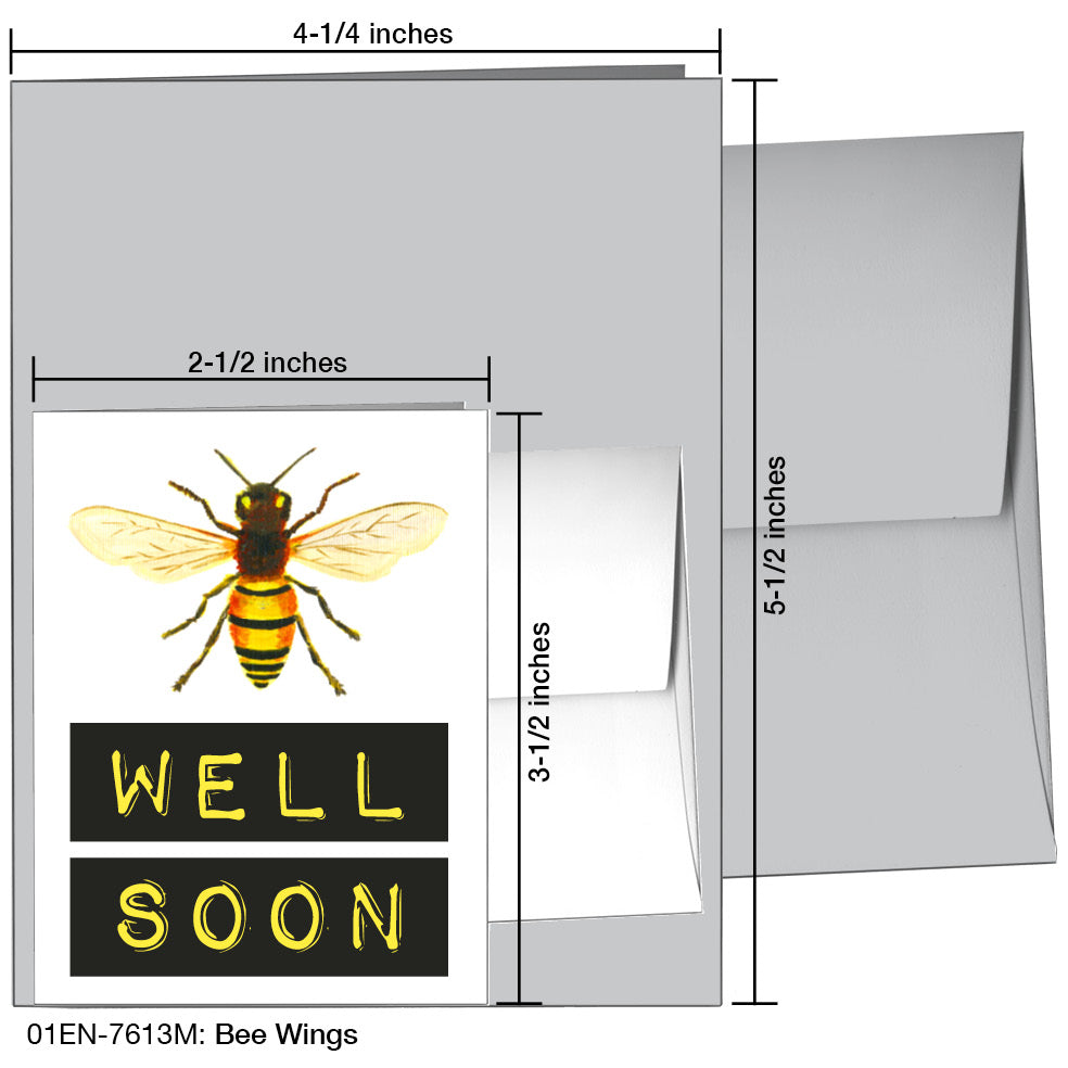 Bee Wings, Greeting Card (7613M), Enclosure, printedcanvas.com