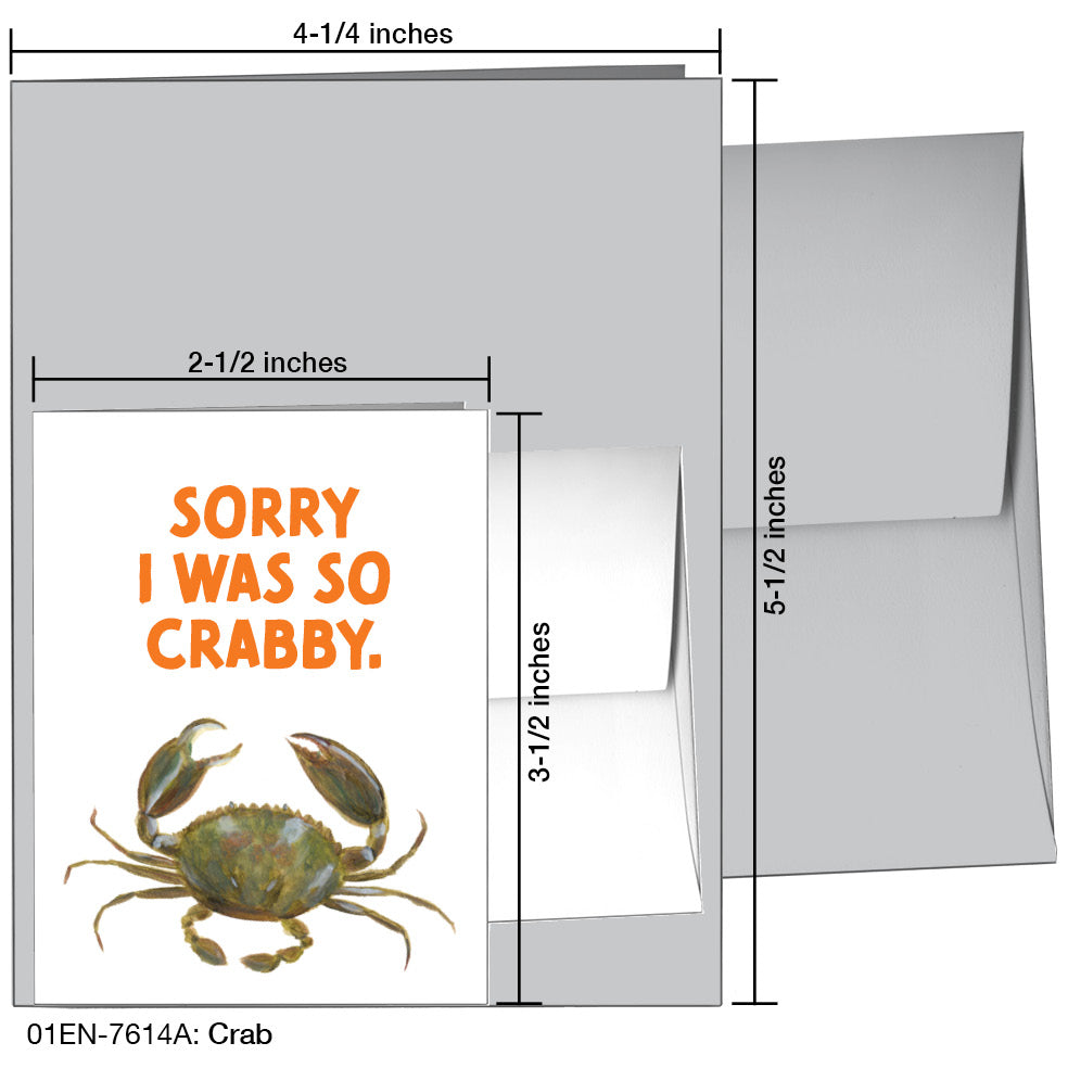 Crab, Greeting Card (7614A)
