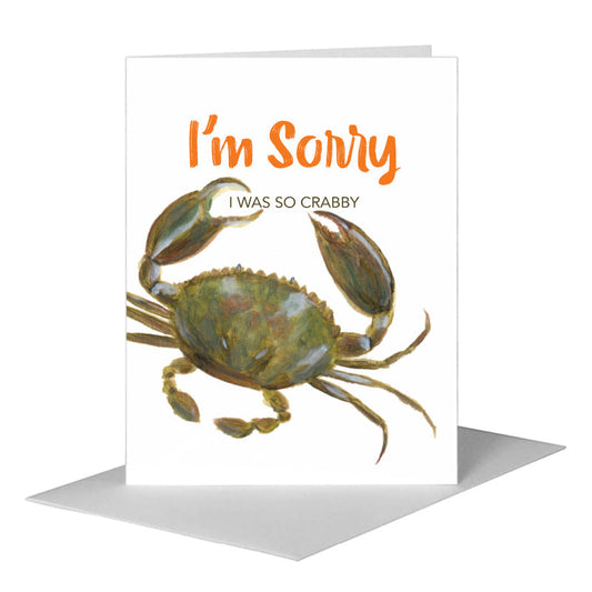 Crab, Greeting Card (#7614A) A2 Card Front, www.printedcanvas.com