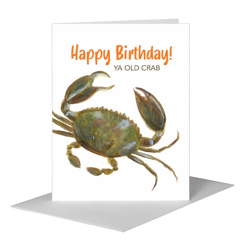 Crab, Greeting Card (#7614B), A2 Card Front, www.printedcanvas.com