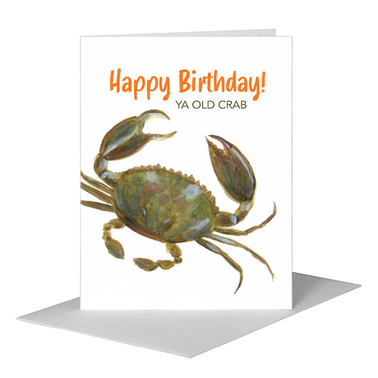 Crab, Greeting Card (#7614B) A2 Card Front, www.printedcanvas.com